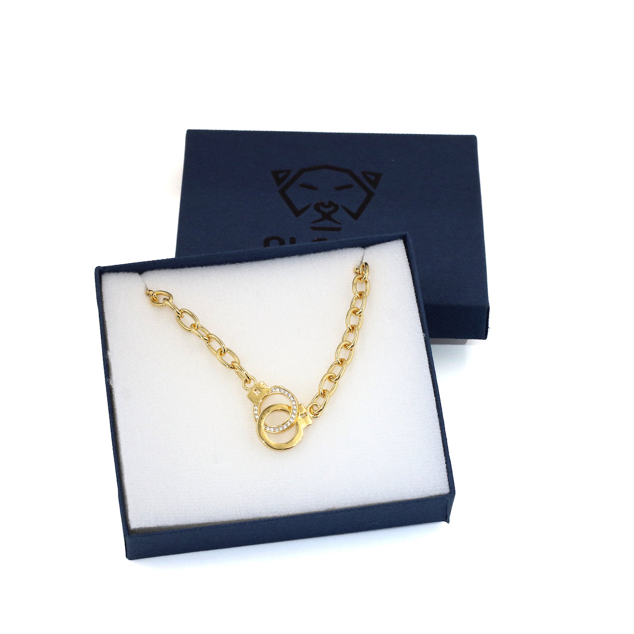Collar esposas - Glowa baño de oro 18 kilates novia pareja novio