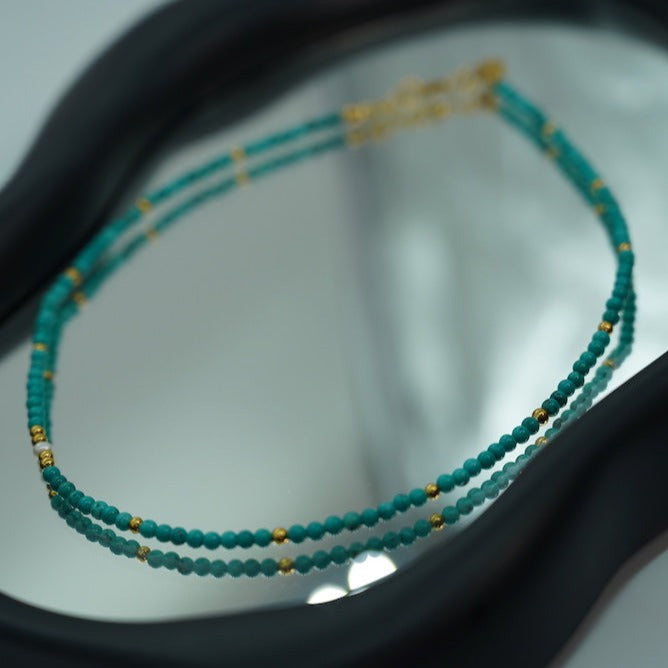 collares de cuarzo y baño de oro para mujer glowa