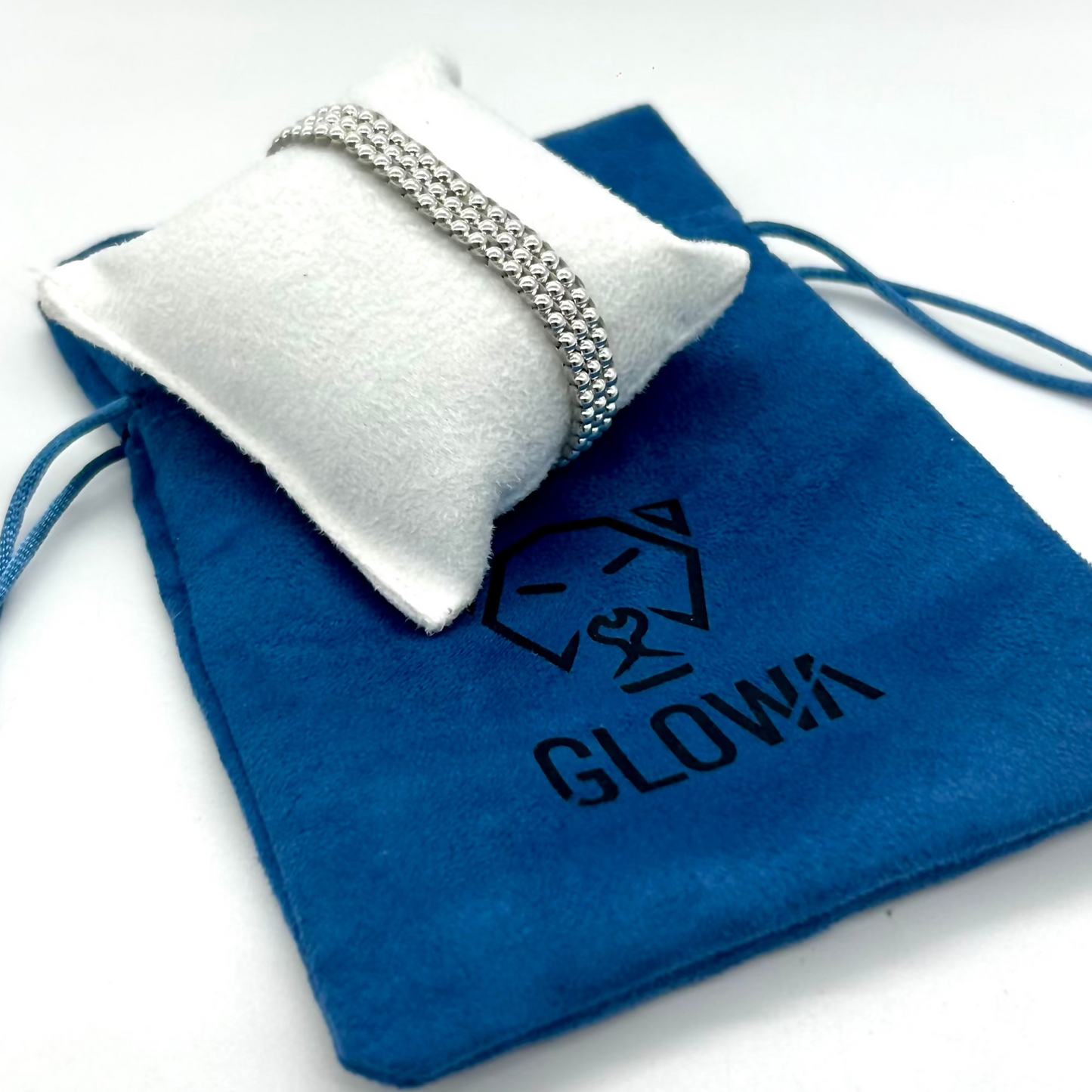 Pulsera tejido grueso de plata - Glowa