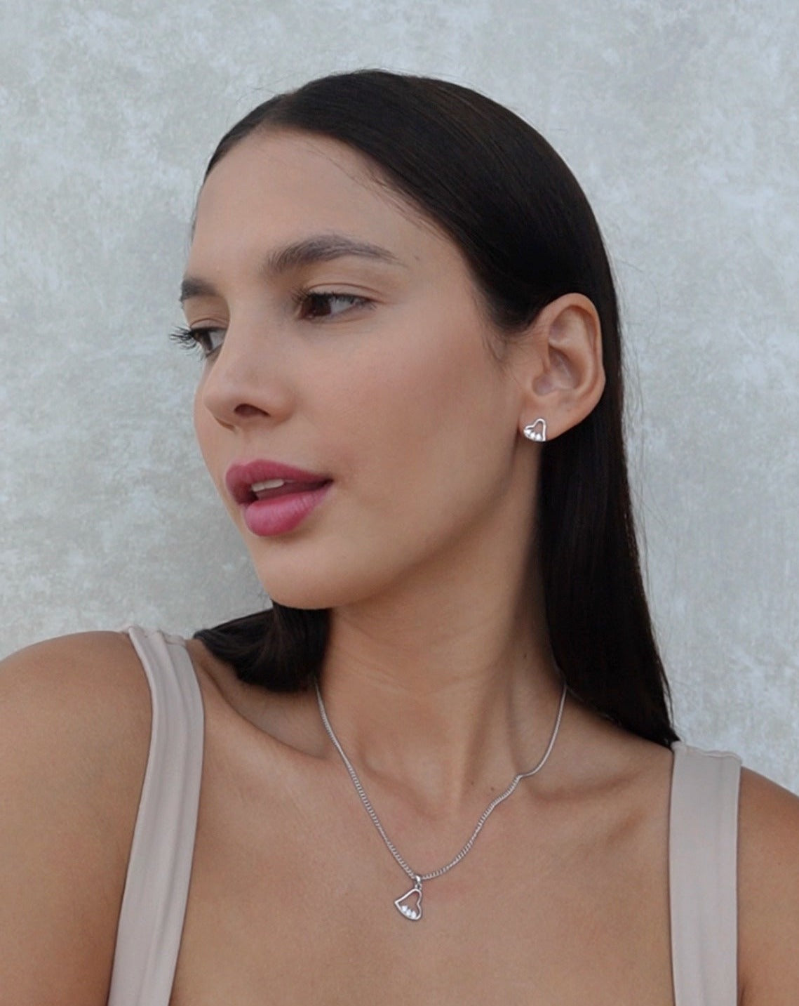 arete broqueles zarcillos de corazón de plata .925 esterlina mujer niñas mamá novia aniversario