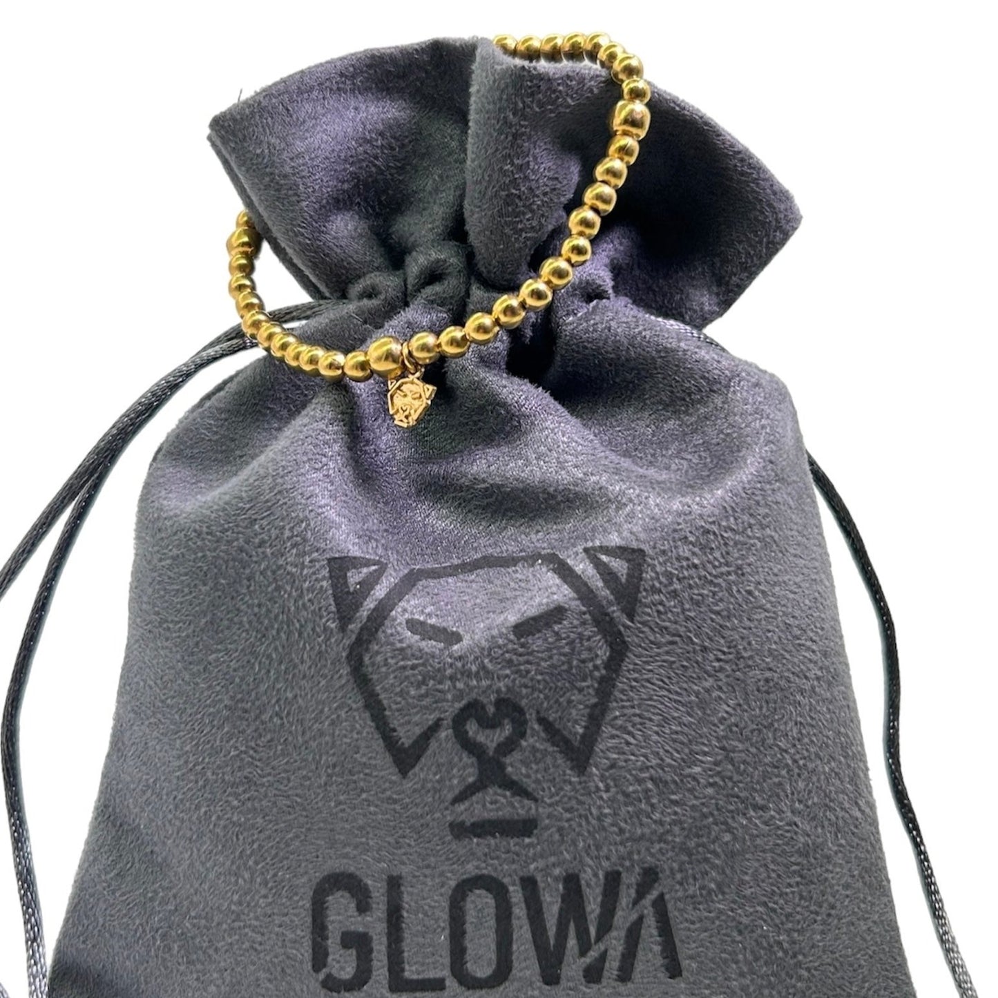 pulsera elastica baño de oro mujer hombre unisex glowa