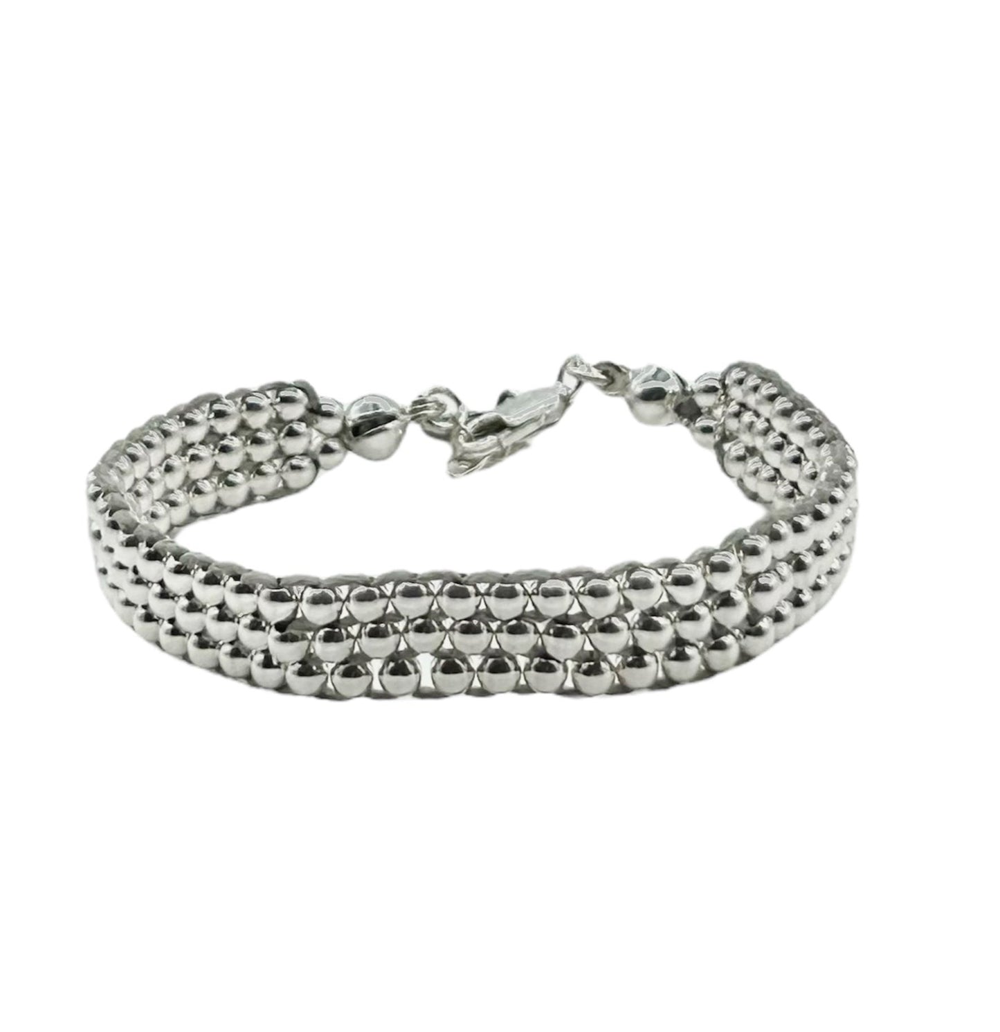 Pulsera tejido grueso de plata - Glowa