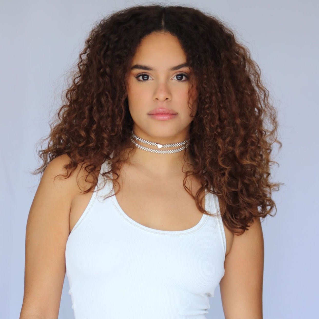 Choker Mini Corazón tejido en plata 925 para mujer elegante casual ajustable Glowa esterlina