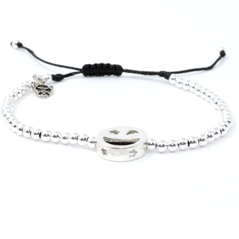 Pulsera Emoji fiesta de plata .925 unisex- Glowa ajustable esterlina .925