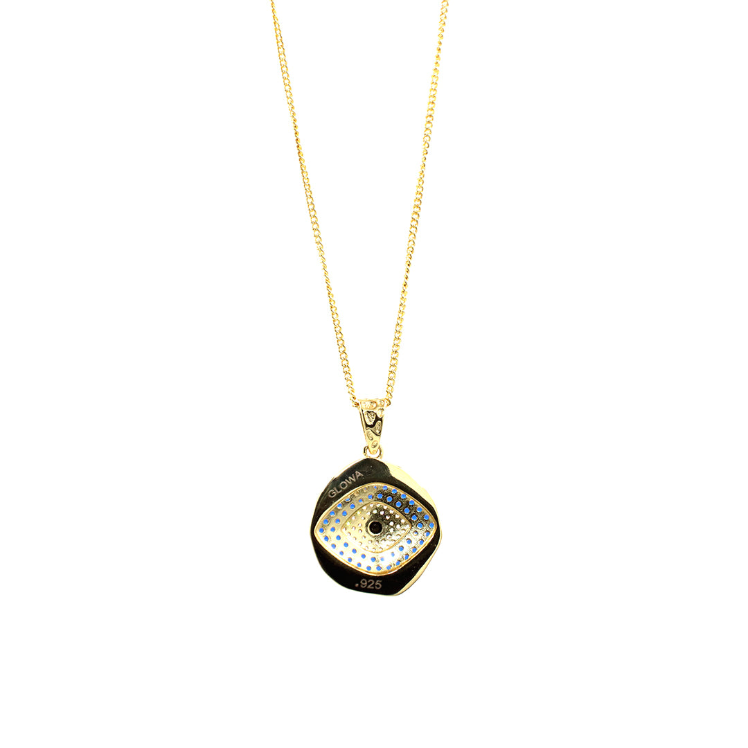 collar joyería de ojo turco de baño de oro 18k kilatesa protección mujer