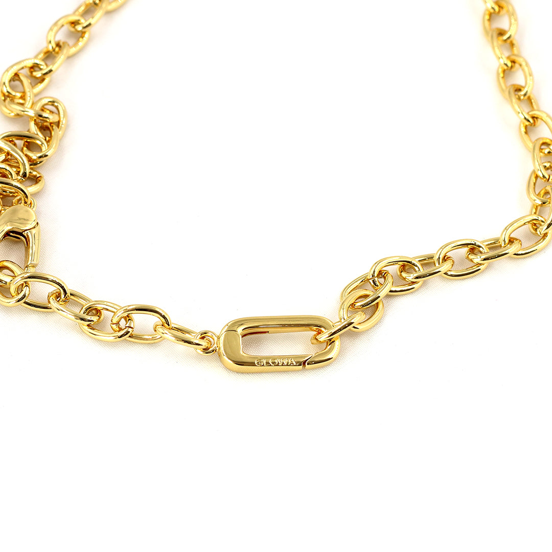 Collar esposas - Glowa baño de oro 18 kilates novia pareja novio