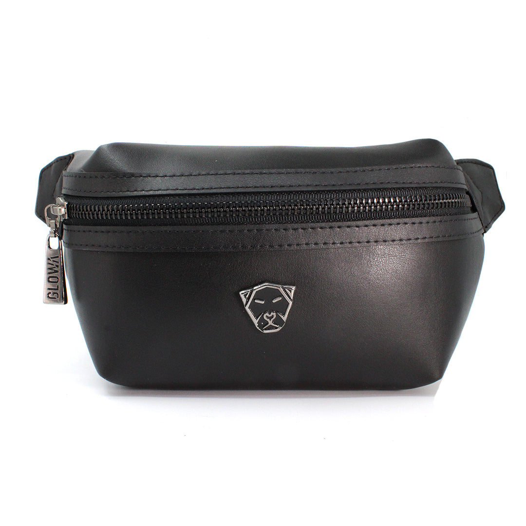 Cangurera riñonera de piel vegana de nopal unisex para hombre mujer elegante casual Nophalli negro - Glowa Unisex nopal vegan leather fanny pack for men women elegant casual Nophalli black- Glowa