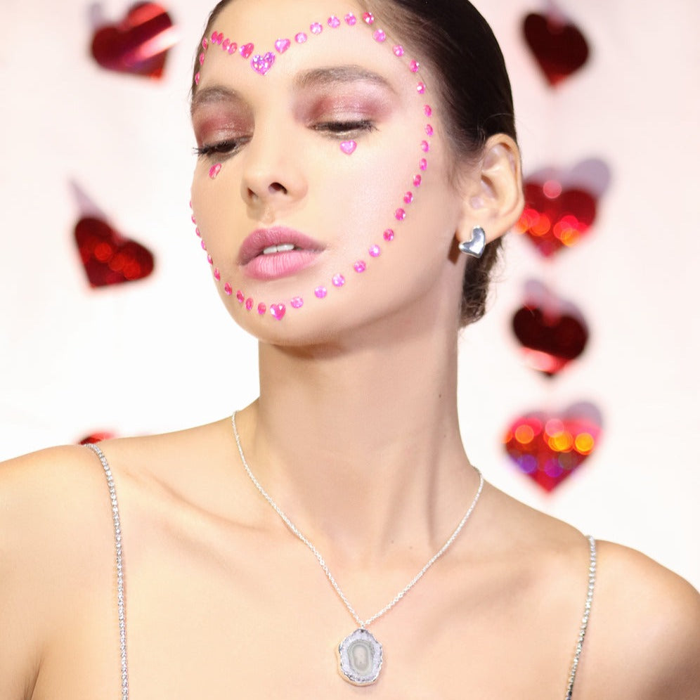 Collar Kilig plata .925 para mujer geoda esterlina casual elegante- Glowa