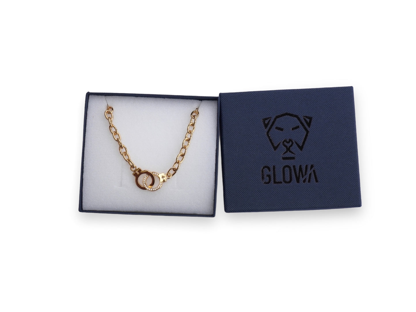 Collar esposas - Glowa baño de oro 18 kilates novia pareja novio