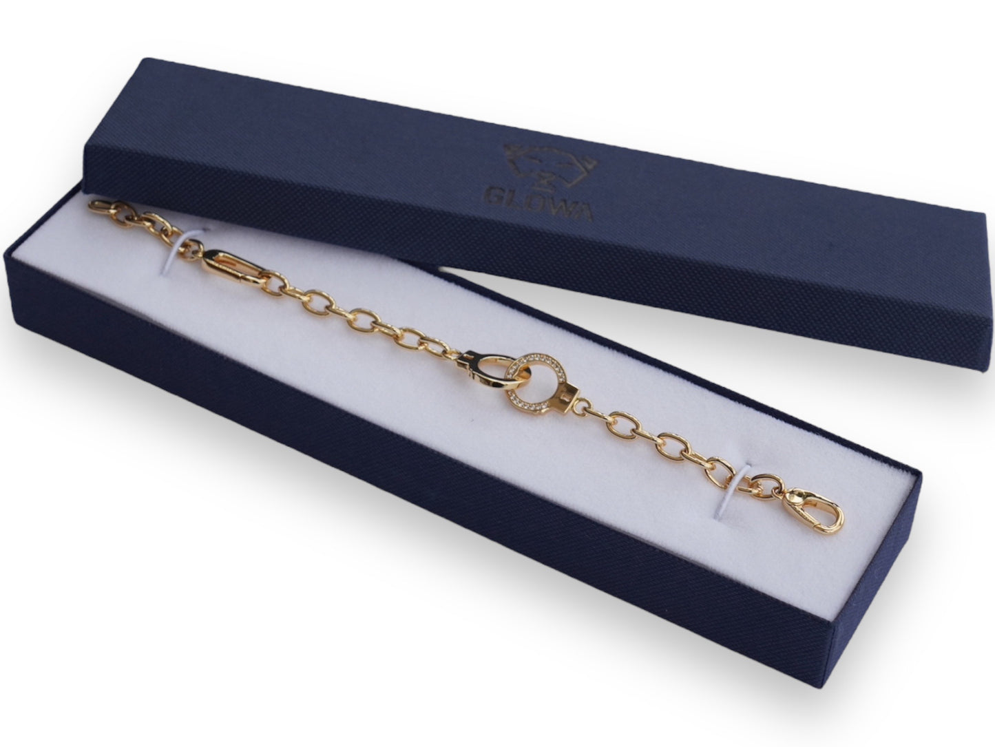 Pulsera esposas - Glowa baño de oro 18 kilates novia
