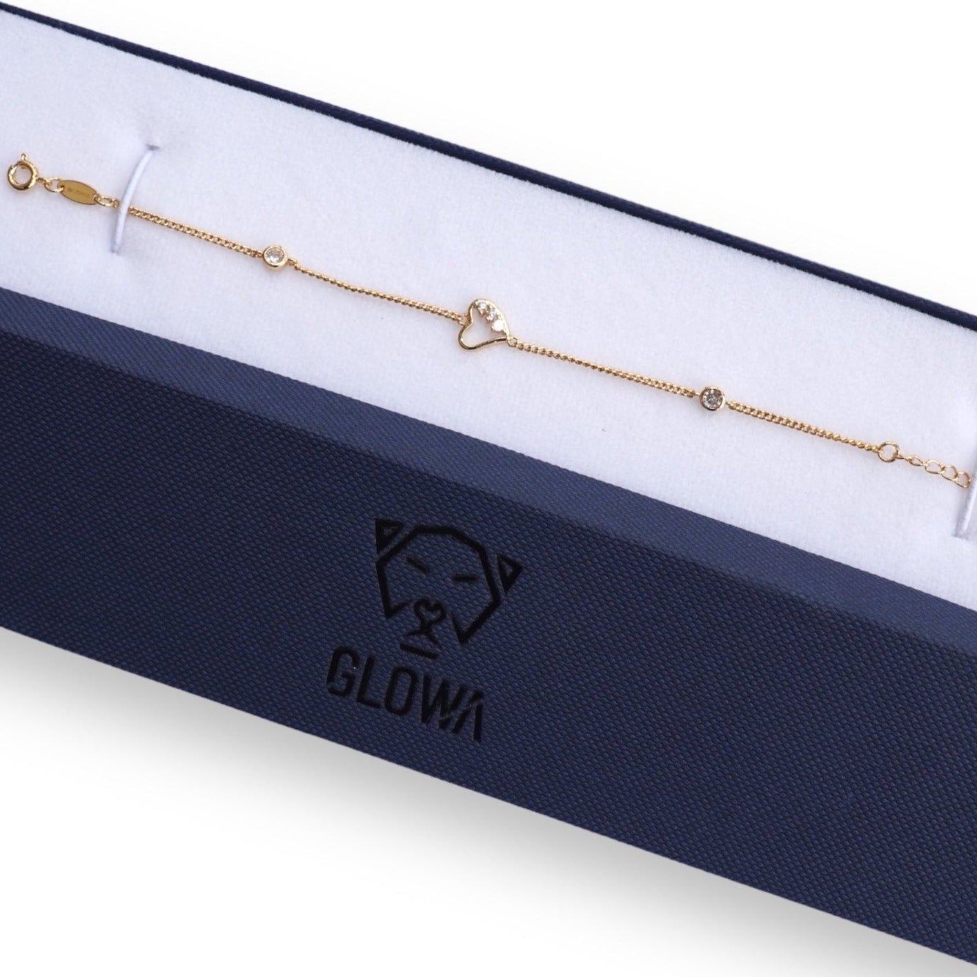 Pulsera corazón baño de oro 18 kilates corazón mujer novia madre