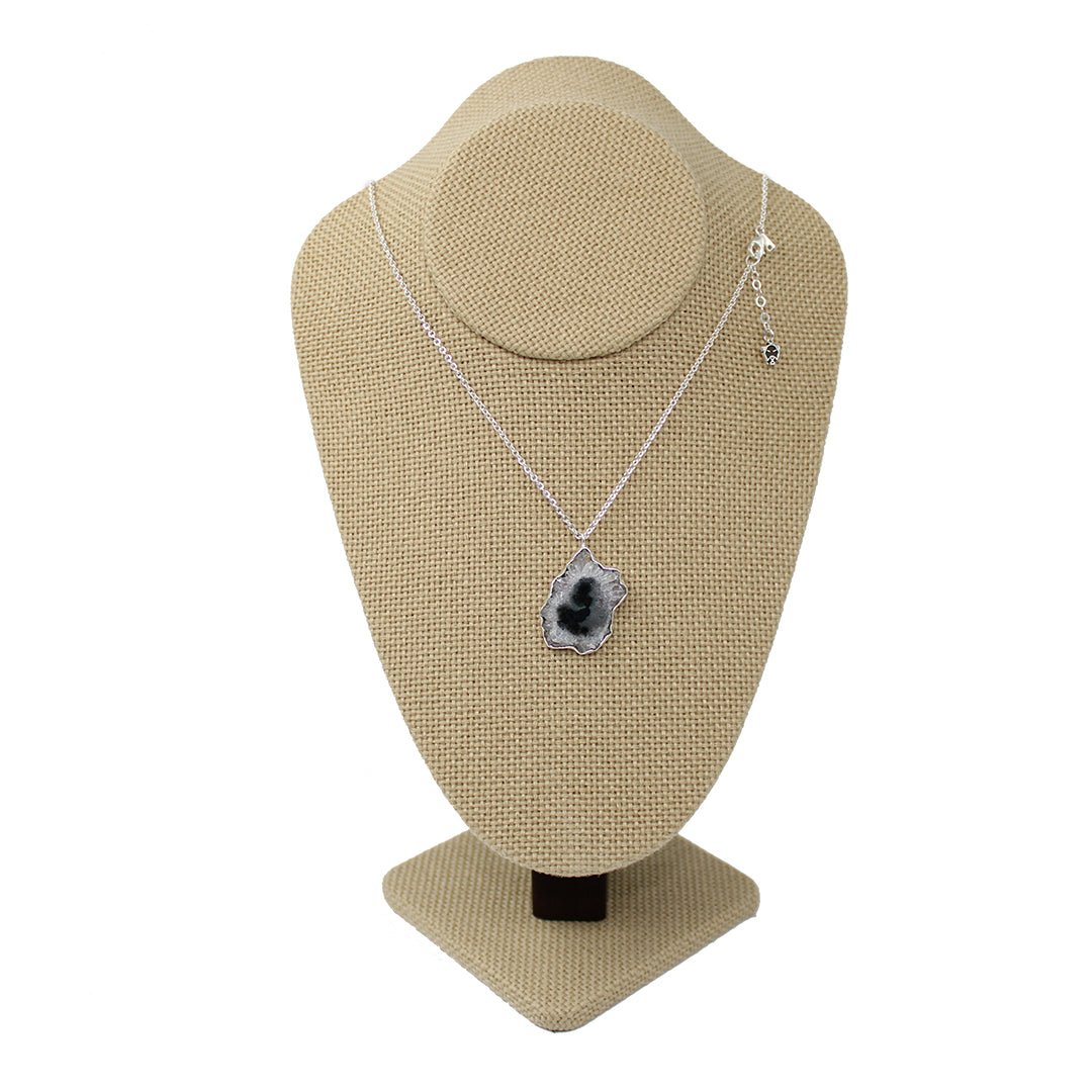 Collar Kilig plata .925 para mujer geoda esterlina casual elegante- Glowa