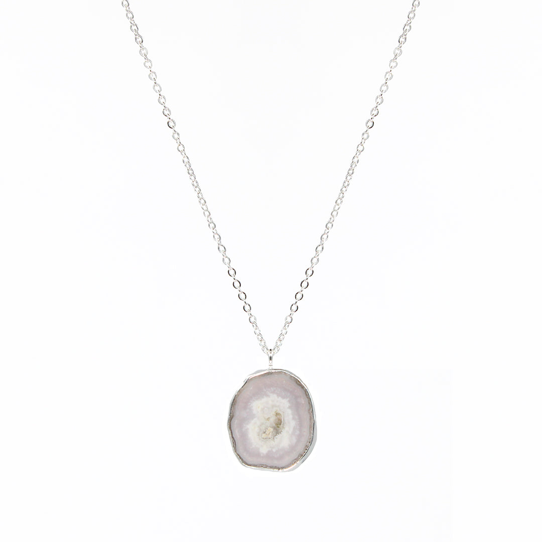 Collar Kilig plata .925 para mujer geoda esterlina casual elegante- Glowa