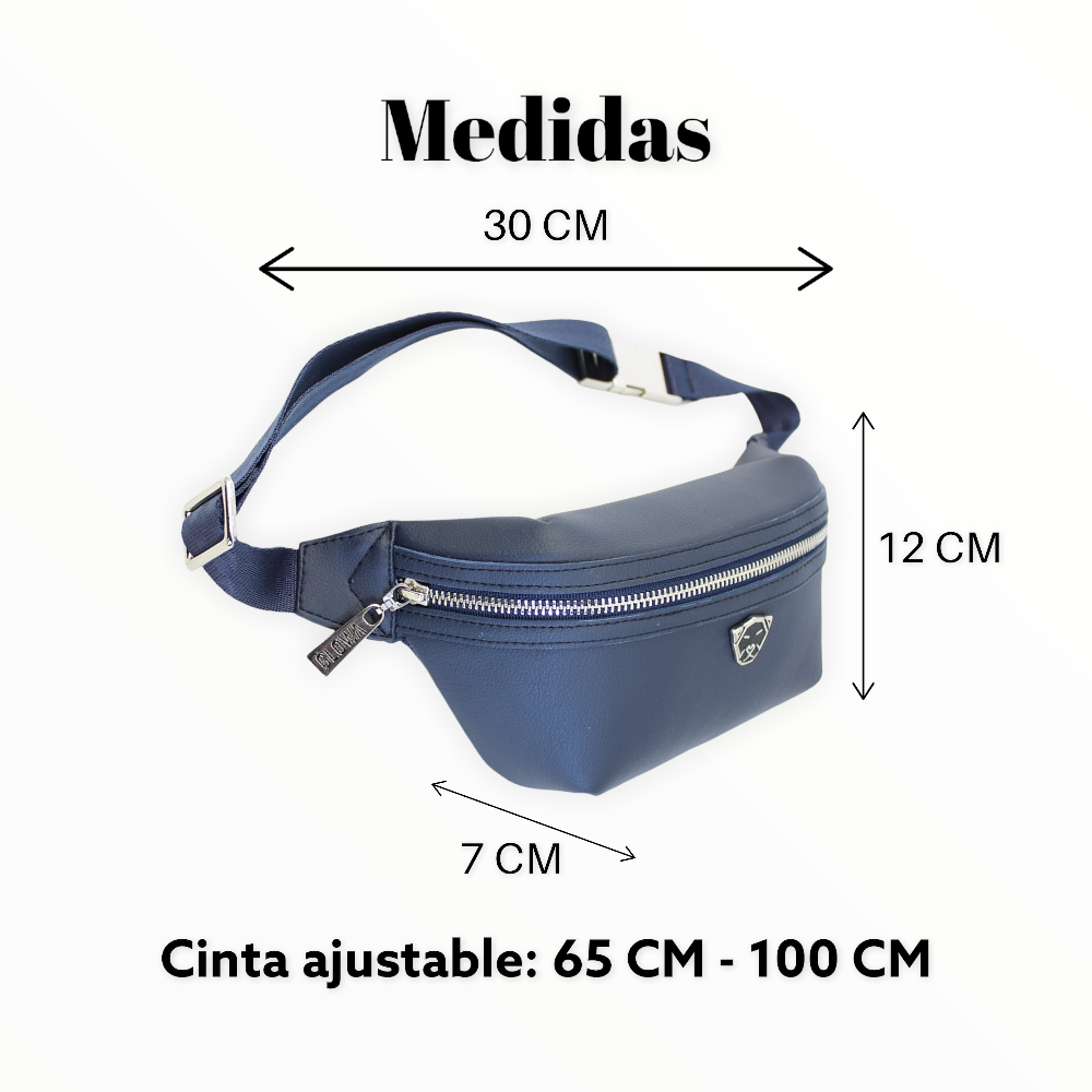 Piel de nopal Cangurera Riñonera Nophalli Azul para hombre y mujer casual elegante unisex - Glowa Nopal skin Fanny pack Nophalli Blue for men and women casual elegant unisex - Glowa