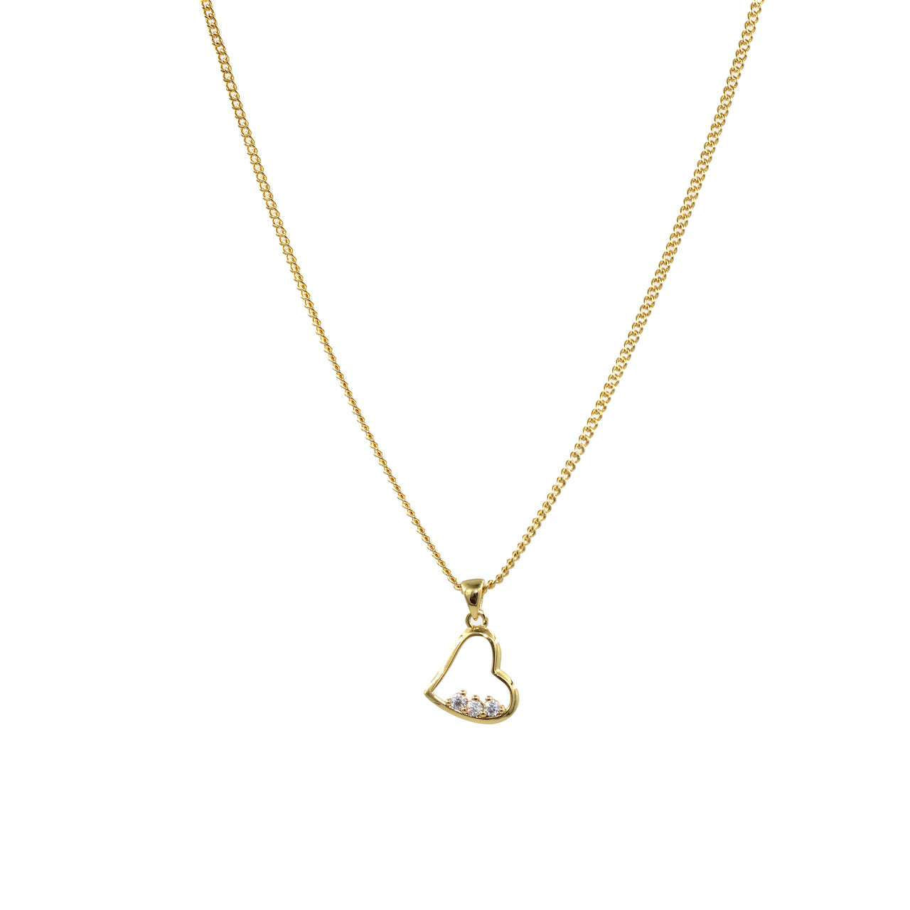 collar corazón de  baño de oro 18 kilates para mujer niña GLOWA  regalo día de las madres