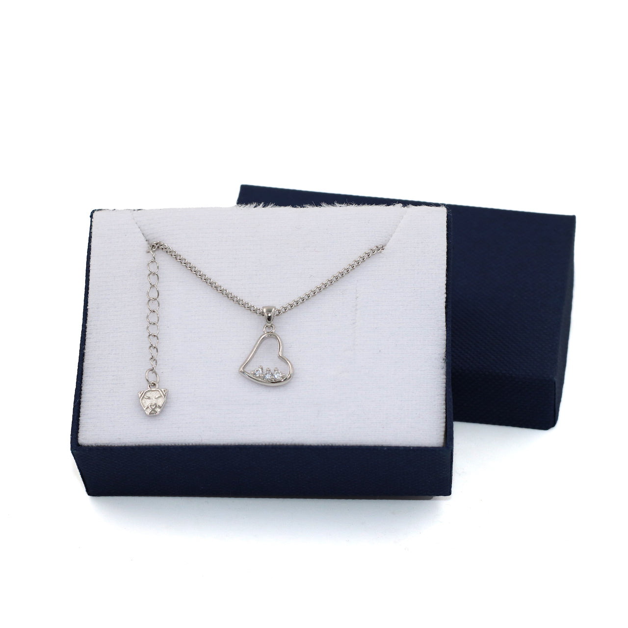 collar corazón de plata .925 para mujer niña GLOWA 