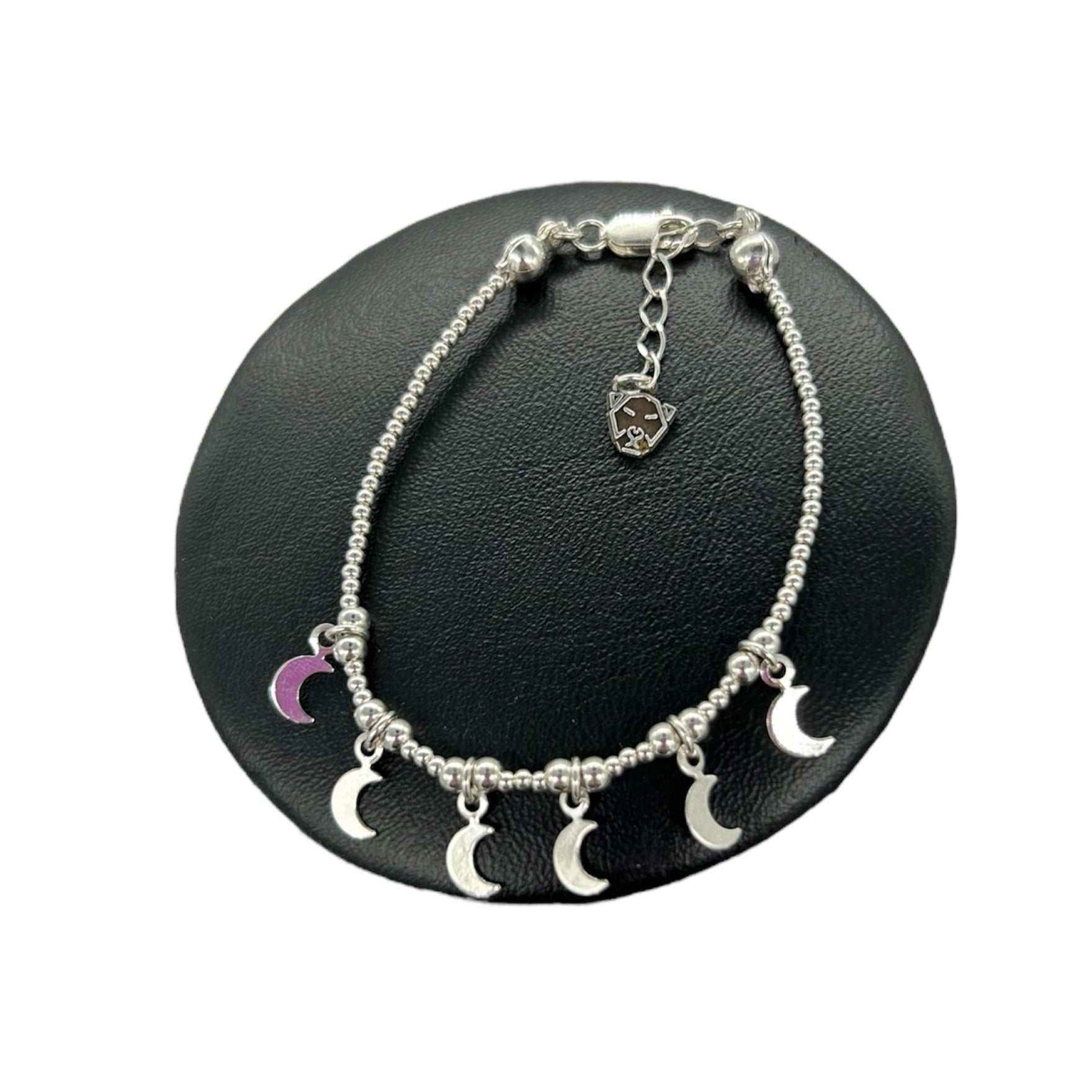 pulsera de plata luna para mujer glowa