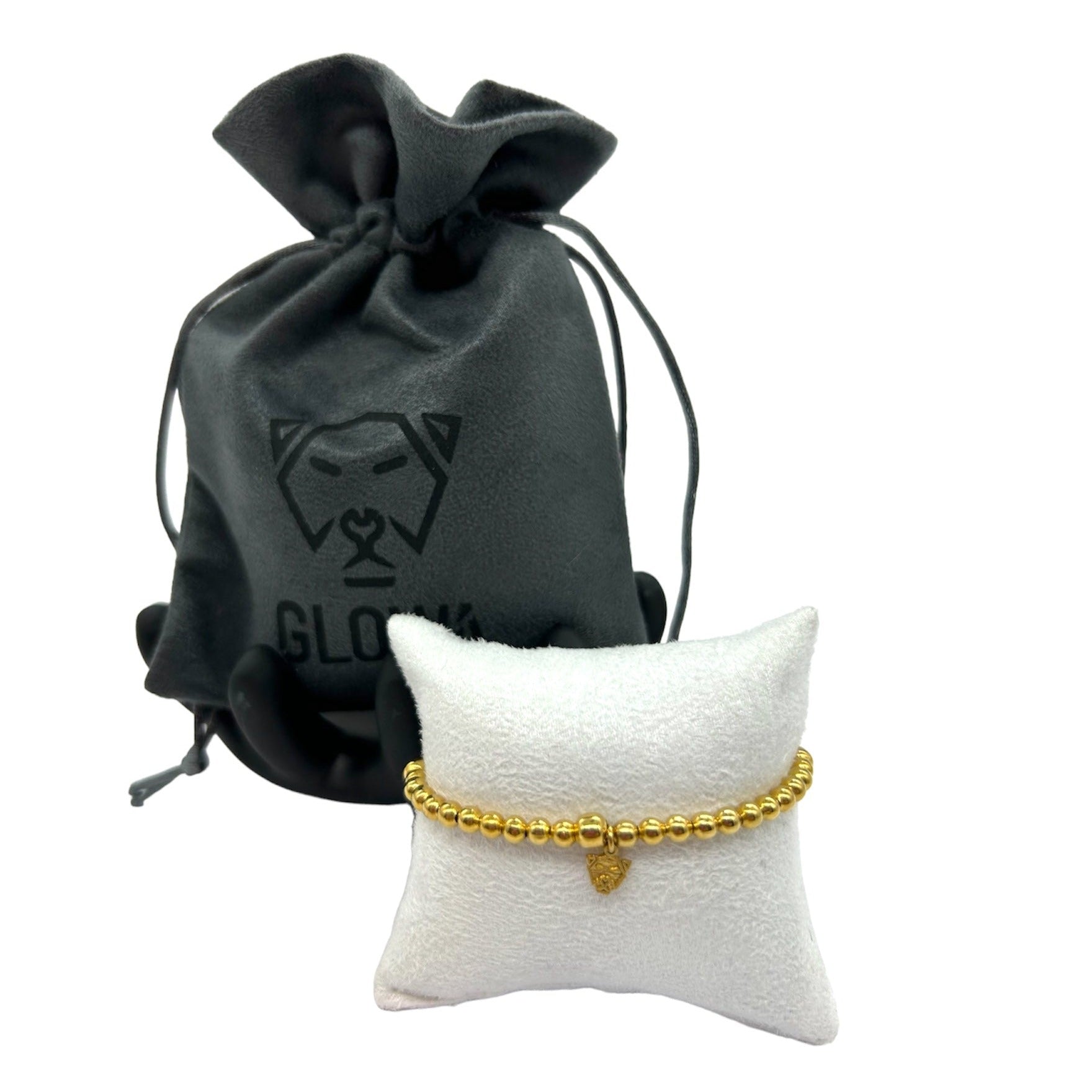 pulsera elastica baño de oro mujer hombre unisex glowa