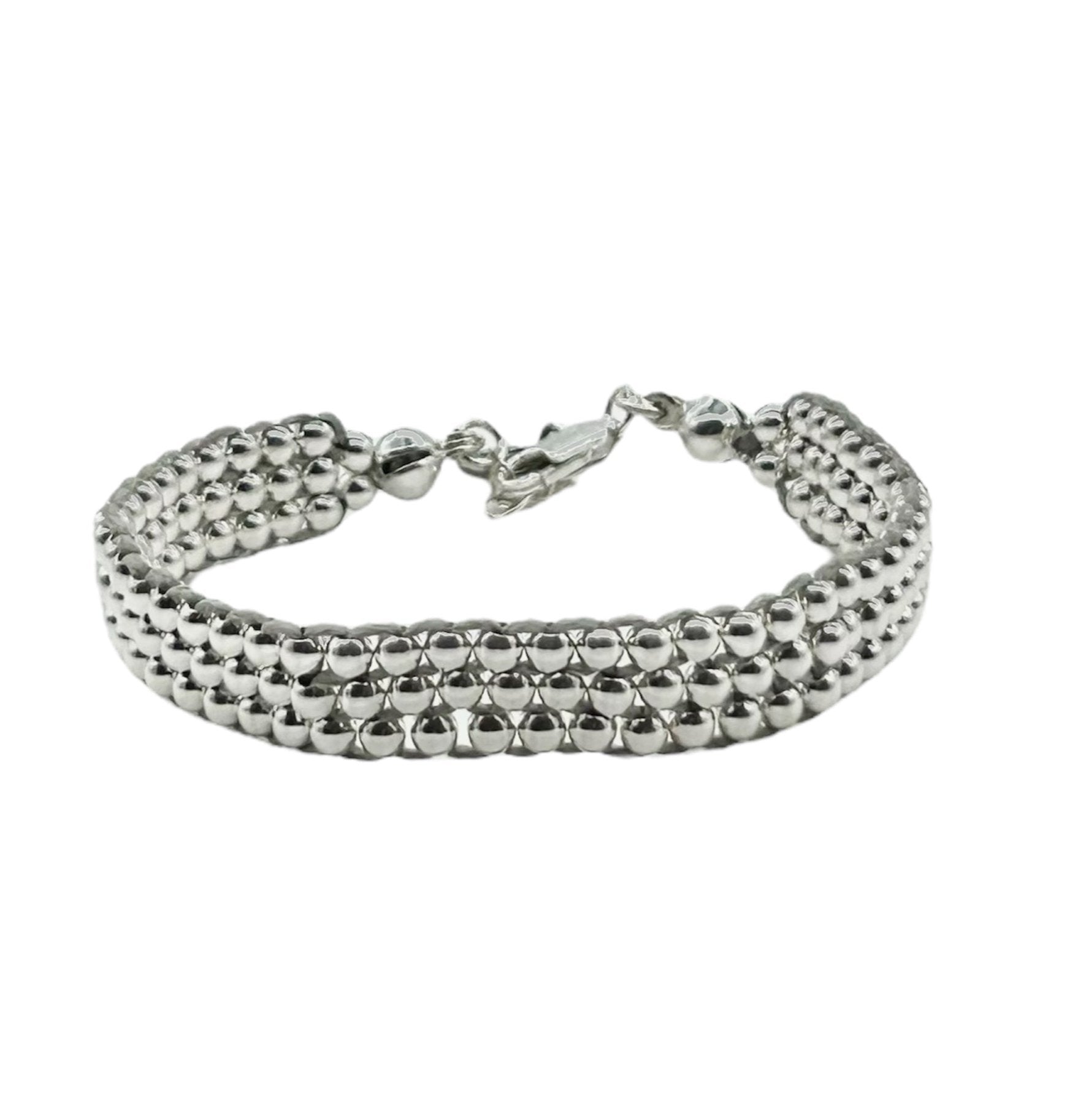 Pulsera tejido grueso de plata - Glowa