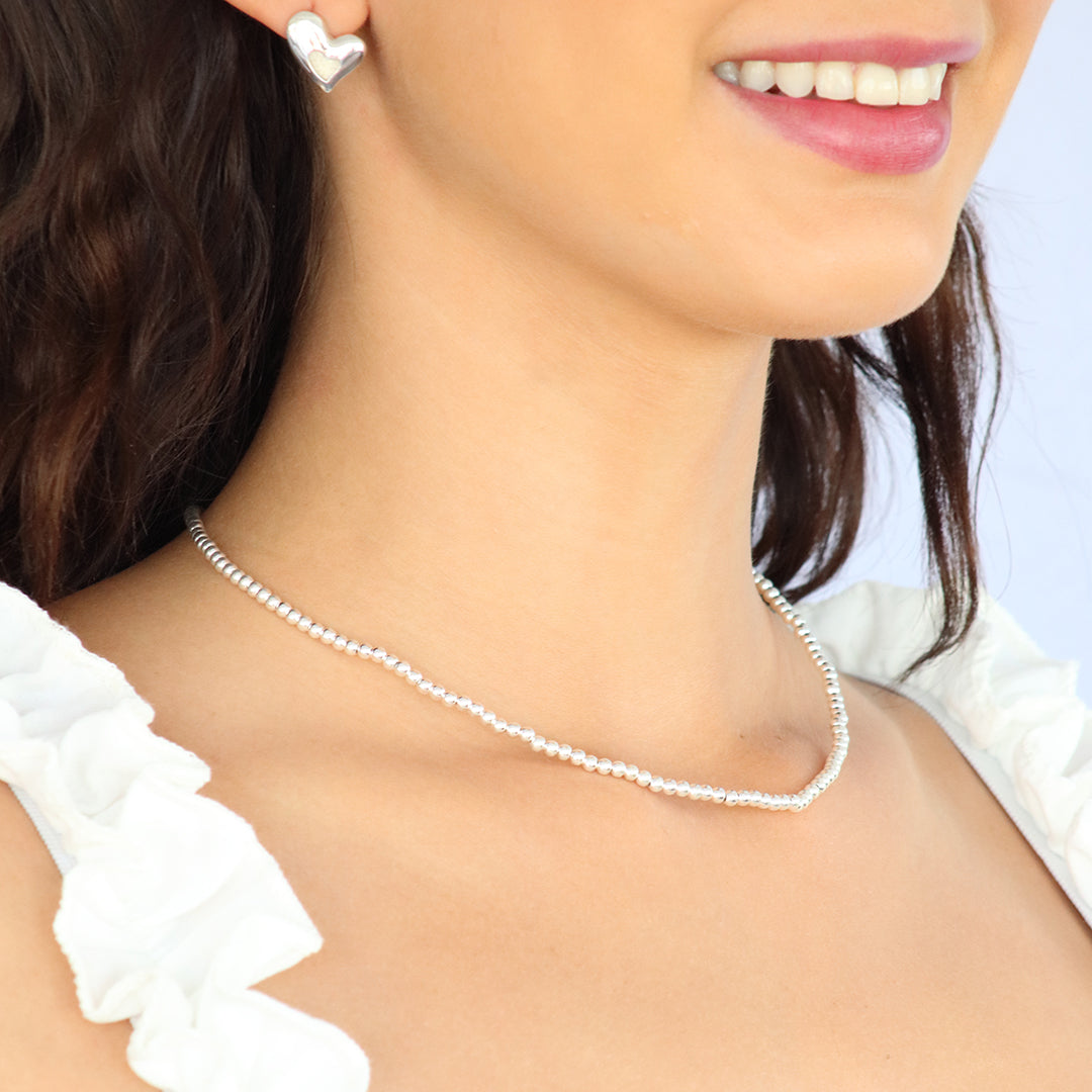 Collar línea de plata casual elegante ajustable- Glowa